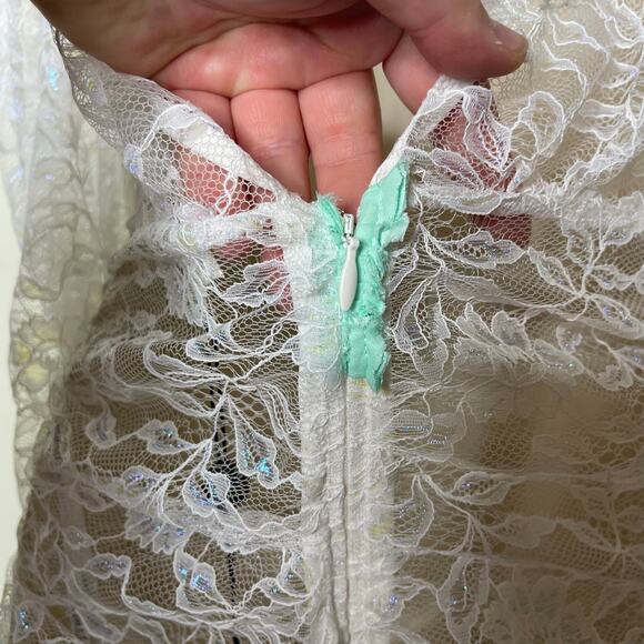 For Love and Lemons white floral lace maxi dress sz XS - Picture 9 of 14